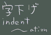 字下げ