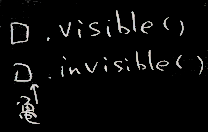 visibleメソッド