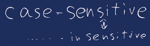 case-sensitive