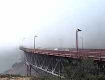 Golden Gate Bridge with fog from North